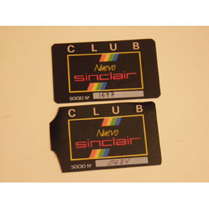 REGALO Para frikis informaticos coleccionistas. Dos tarjetas del Club Spectrum REGALO Para frikis informaticos coleccionistas. Dos tarjetas del Club Spectrum