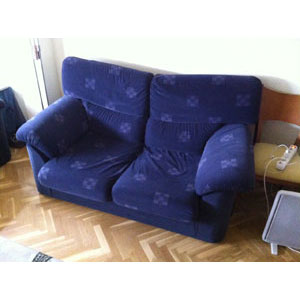 REGALO sofs de color azul a familia necesitada de verdad 1