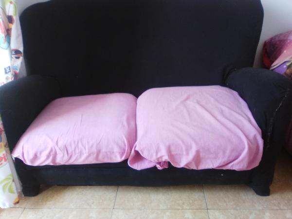 REGALO Sofa dos. Plazas con armazon en madera 1