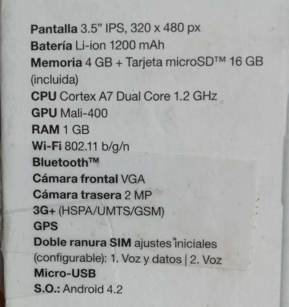 REGALO Telfono BQ 3.5  3