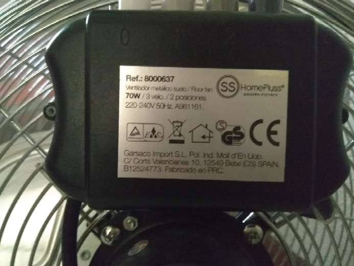 REGALO Ventilador metlico 3