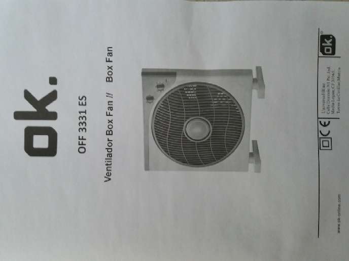 REGALO Ventilador OK OFF 3331 ES 3