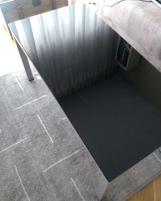 REGALO Mesa de centro cristal negro REGALO Mesa de centro cristal negro