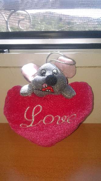 REGALO Peluche corazn con ratn