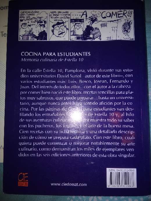 REGALO Libro cocina para estudiantes  2