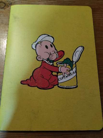 REGALO Libreta de Popeye Bebé y libreta con elástico de rayas REGALO Libreta de Popeye Bebé y libreta con elástico de rayas