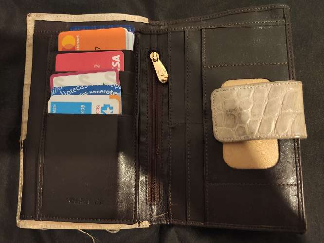 REGALO Billetera Carla Sade, exterior en buen estado interior descosido,  4