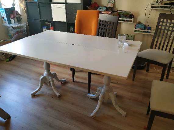 REGALO Mesa de comedor plegable blanca REGALO Mesa de comedor plegable blanca