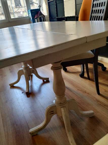 REGALO Mesa de comedor plegable blanca 2