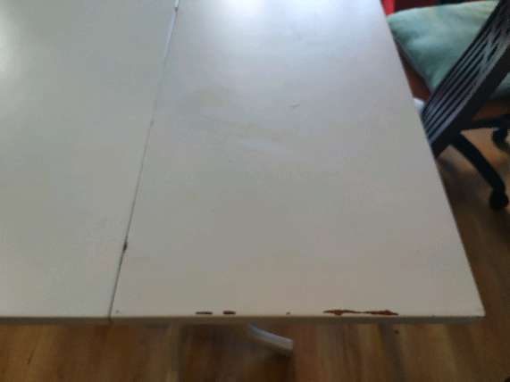 REGALO Mesa de comedor plegable blanca 3