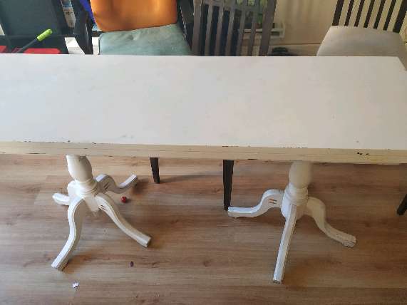 REGALO Mesa de comedor plegable blanca 4