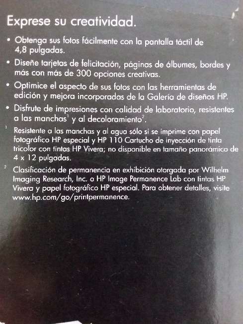 REGALO impresora de fotos Hp 3