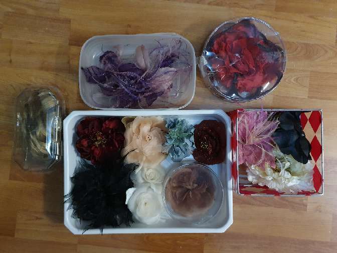 REGALO Lote de flores de tela decorativas