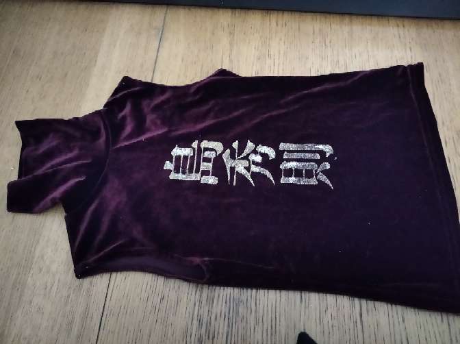 REGALO Chaleco sin mangas de cuello vuelto letras chinas 2