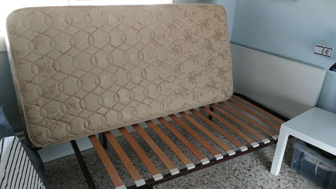 REGALO Cama con somier de lamas y colchn  4