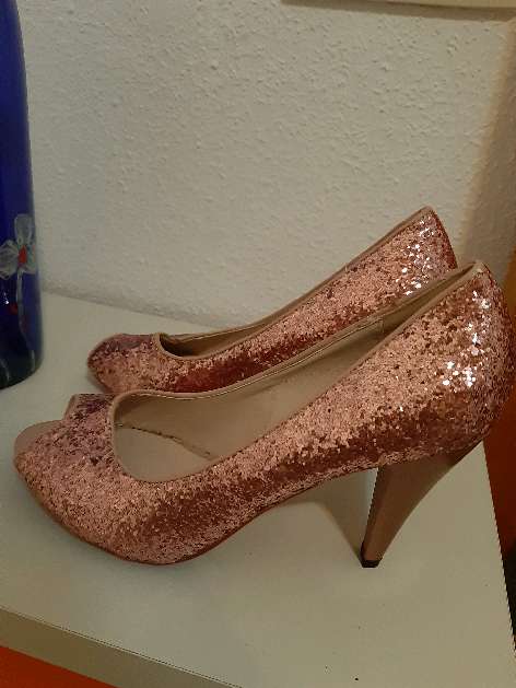 REGALO Tacones rosa purpurina 