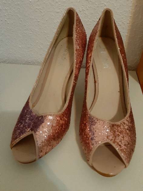 REGALO Tacones rosa purpurina  2