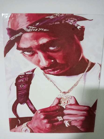 REGALO cuadro de 2pac impreso en madera REGALO cuadro de 2pac impreso en madera
