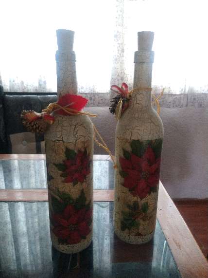 REGALO Botellas Navideas decorativas