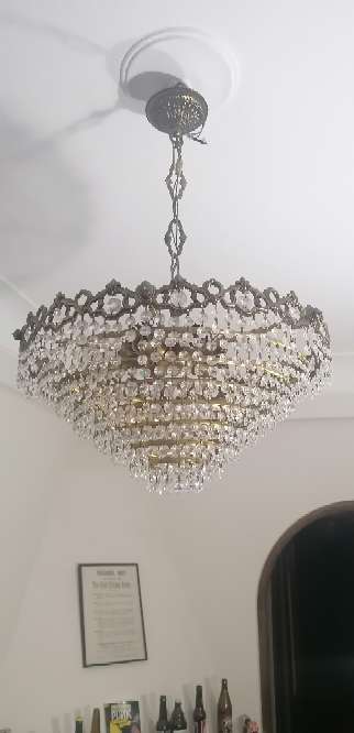 REGALO Se regalan dos lmparas de bronce y cristal 2