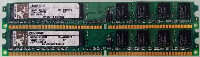 REGALO 2 Memorias Kingston DDR2 1GB 667MHz 1