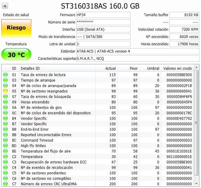REGALO Disco Duro Seagate 160 GB (99 sectores reasignados) 2