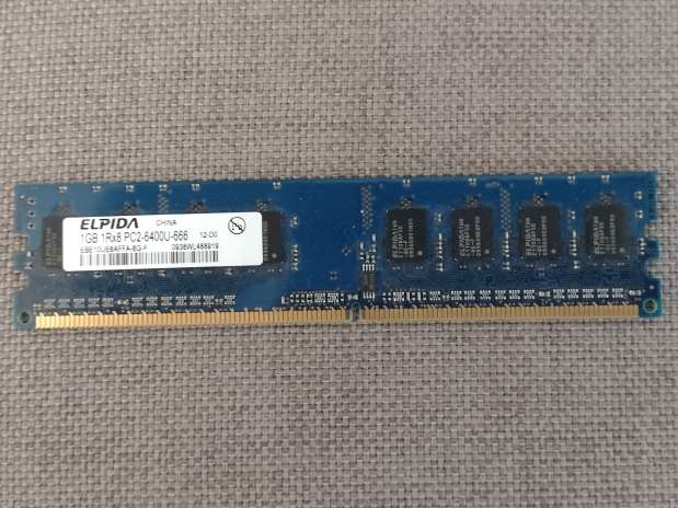 REGALO Memoria RAM DDR2 ELPIDA 1GB 1Rx8 PC2-6400U-666