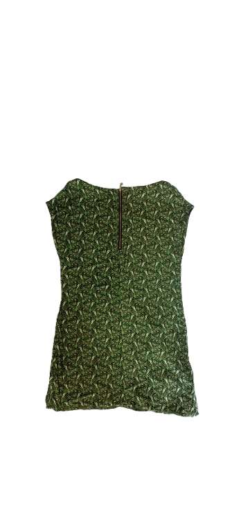 REGALO Vestido corto recto con estampado de pavos reales - Talla M 2