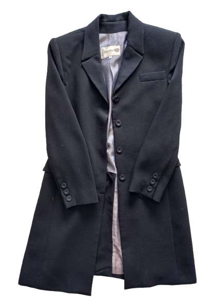REGALO Abrigo de mujer negro estilo sastre Formul@ � Talla 40
