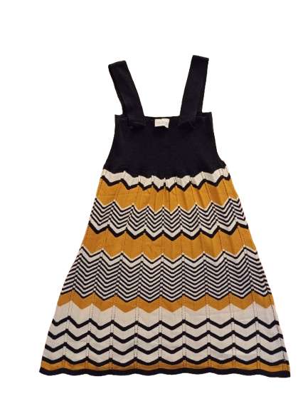 REGALO Vestido punto Baby Angel mujer S - Negro mostaza