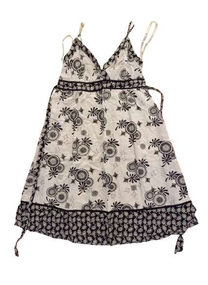 REGALO Vestido verano Clockhouse mujer L - Blanco y negro