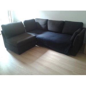 REGALO Sofa esquinero negro 