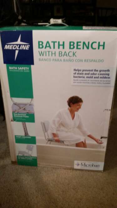 REGALO Bath bench with back